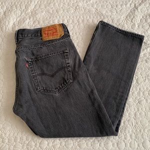 LEVIS 501 black wash jeans